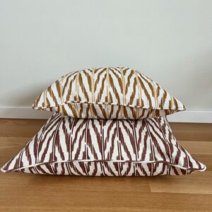 Cushion cover, Painted Ikat Sienna - Image 3