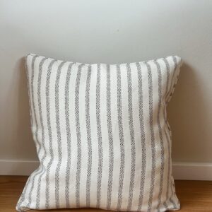 Cushion cover, polka stripe cream noir