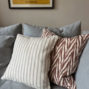 Kissenbezug, Polka Stripe Creme Noir – Bild 4