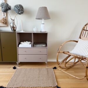 Handgefertigter und maßgeschneiderter Jute-Teppich/Matte mit Quasten – Bild 4