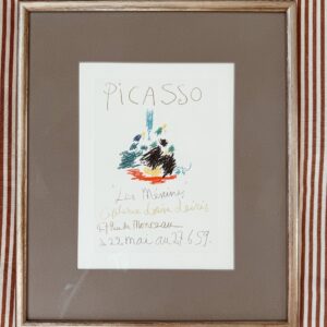 Picasso, original litografisk plakat, »Les Ménines« 1959, sølvramme